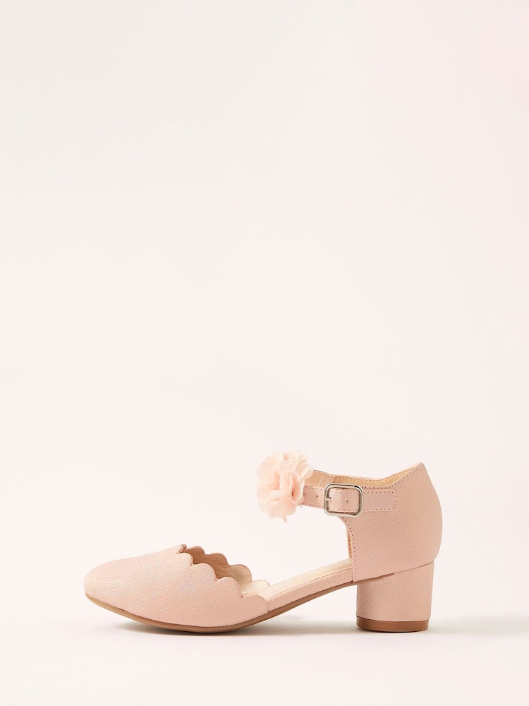 Monsoon Pink Corsage Two Part Heels - Image 1 of 3