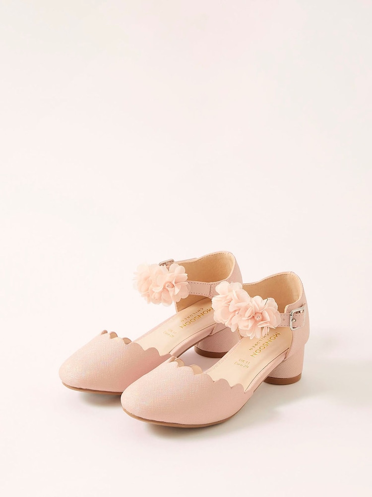 Monsoon Pink Corsage Two Part Heels - Image 2 of 3