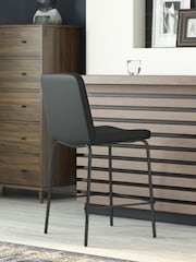 Dorel Home Black Europe Corey Faux Leather Counter Stool - Image 2 of 4