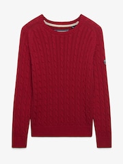 Superdry Red Slouchy Cable Knit Jumper - Image 6 of 6