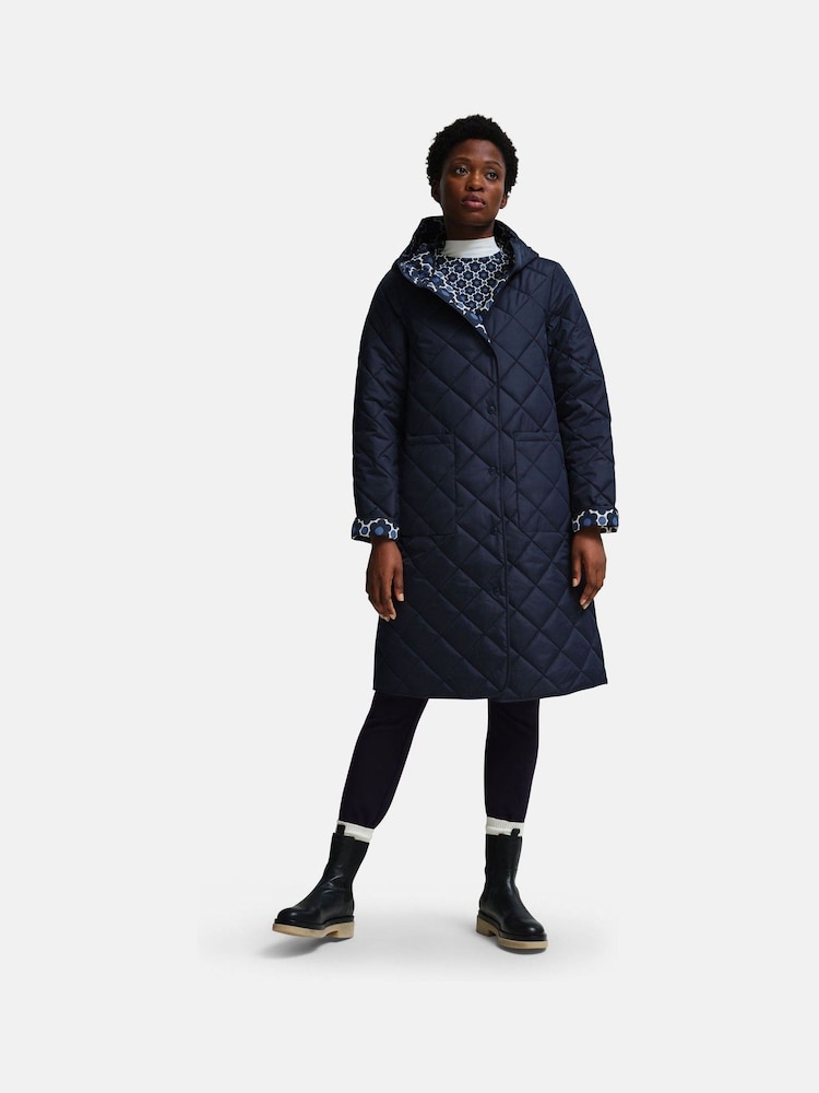 Regatta Natural Orla Kiely Quilted Reversable Midi Jacket - Image 1 of 12