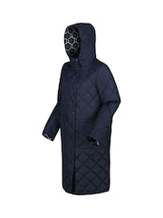 Regatta Natural Orla Kiely Quilted Reversable Midi Jacket - Image 7 of 12