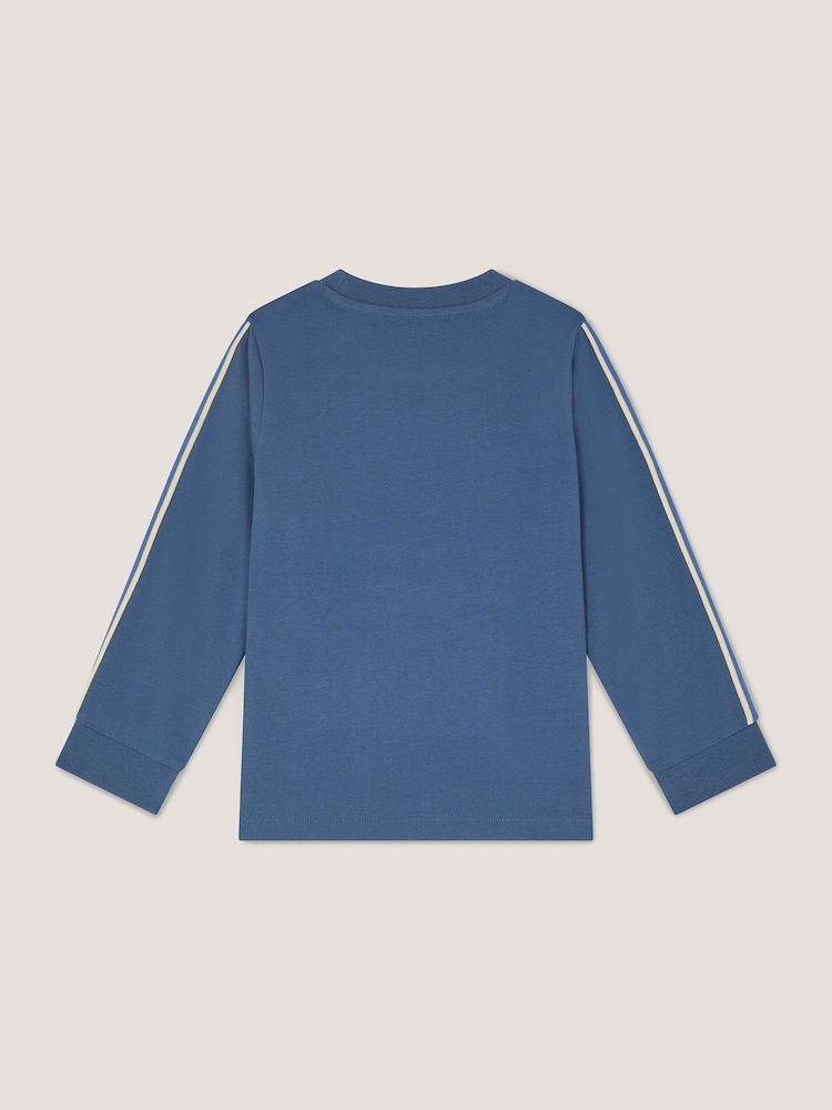 Monsoon Blue Dinosaur Graphic Long Sleeve T-Shirt - Image 2 of 3 Monsoon Blue Dinosaur Graphic Long Sleeve T-Shirt - Image 2 of 3