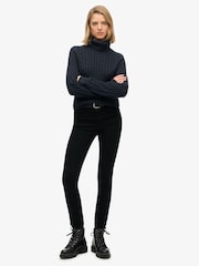 Μπλε - Καλώδιο Superdry Slouchy Ψηλό ζιβάγκο Πουλόβερ - Εικόνα 2 από 6