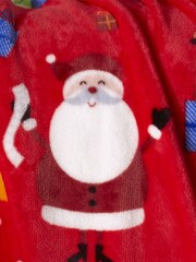 Catherine Lansfield Red Teddy Santa's Christmas Presents Warm And Cosy Fleece Throw - Image 2 of 4
