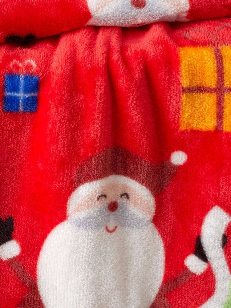 Catherine Lansfield Red Teddy Santa's Christmas Presents Warm And Cosy Fleece Throw - Image 3 of 4