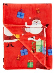 Catherine Lansfield Red Teddy Santa's Christmas Presents Warm And Cosy Fleece Throw - Image 4 of 4