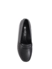 Pavers Wide Fit Leather Penny Black Loafers - Image 4 of 6