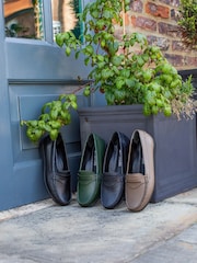 Pavers Wide Fit Leather Penny Black Loafers - Image 6 of 6