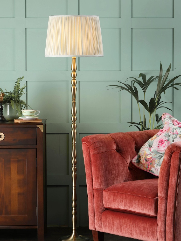 Laura Ashley Brass Corey Floor Lamp Base - Image 1 of 5