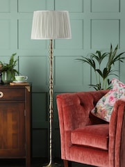 Laura Ashley Brass Corey Floor Lamp Base - Image 2 of 5
