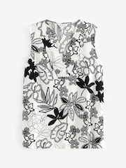 Black And White All Over Print Vest Top - Image 1 of 1