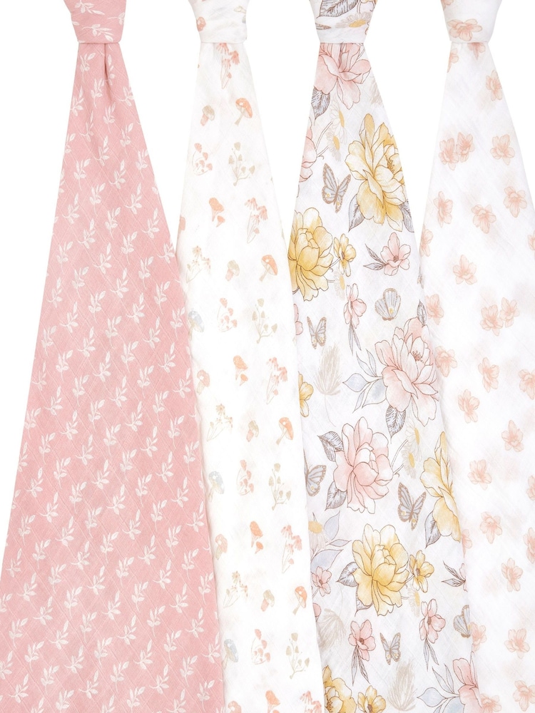 aden + anais earthly Cotton Muslin Blankets 4 Pack - Image 2 of 9