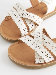 Weiß - Sandalette mit Bogenkante - Bild 4 von 5