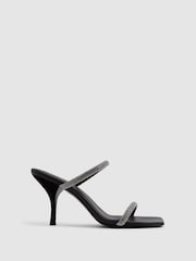Reiss Cai Strassverzierte Sandalen mit mittelhohem Absatz - Bild 1 von 6