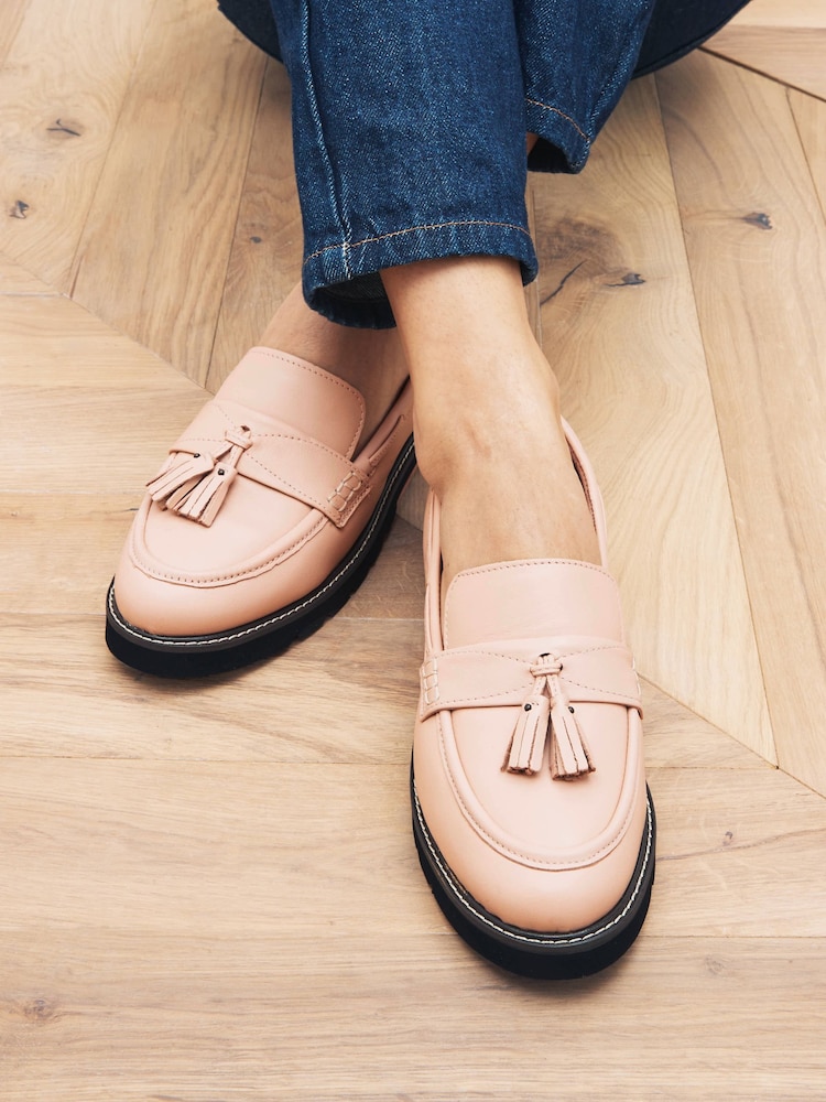 Nude Forever Comfort® Leather Tassel Chunky Loafer Shoes - Image 1 of 6