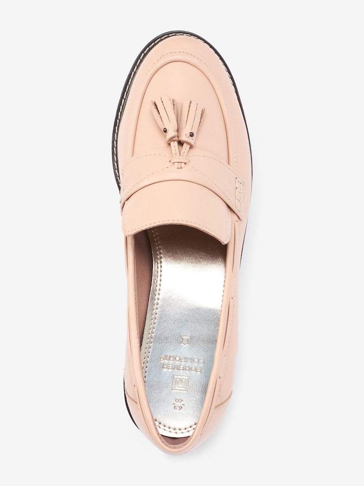 Nude Forever Comfort® Leather Tassel Chunky Loafer Shoes - Image 5 of 6