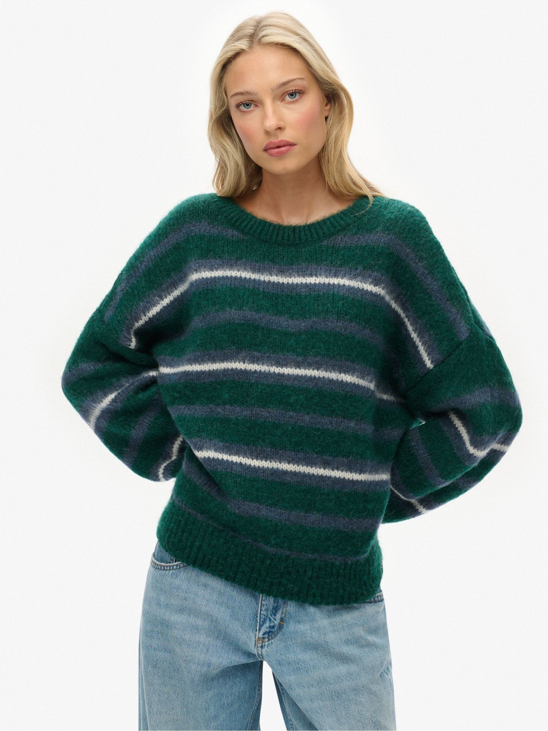Superdry Women's Vert Brushed Striped Knit Pullover For - Image 2