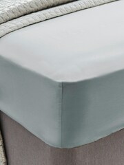 Laura Ashley Pale Seaspray 200 Thread Count Cotton Fitted Sheet - Image 1 of 1