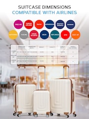 Flight Knight Large Hardcase Lightweight Check-In Suitcase With 4 Wheels - Image 6 of 7