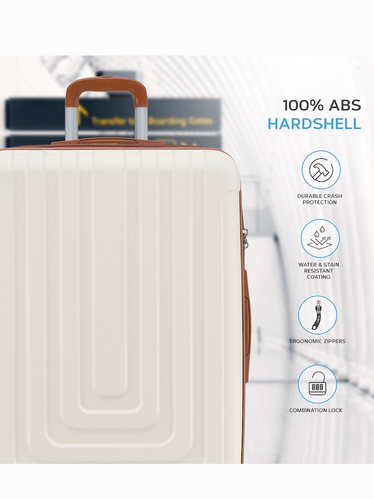 Flight Knight Large Hardcase Lightweight Check-In Suitcase With 4 Wheels - Image 7 of 7