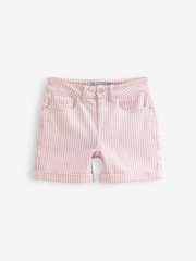 Pink Stripe Denim Boy Shorts - Image 4 of 4