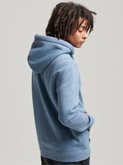 Superdry Blue Cotton Vintage Logo Embroidered Zip-Up Hoodie - Image 2 of 5