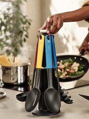 Joseph Joseph 6 Piece Black Elevate Carousel Utensil Set with Rotating Storage Stand - Image 2 of 4