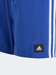 adidas Blue 3-Stripes Swim Shorts - Image 5 of 5