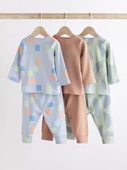 Petrolblau/Abstrakt - Baby T-Shirts und Leggings Set 6er Packung - Bild 1 von 11