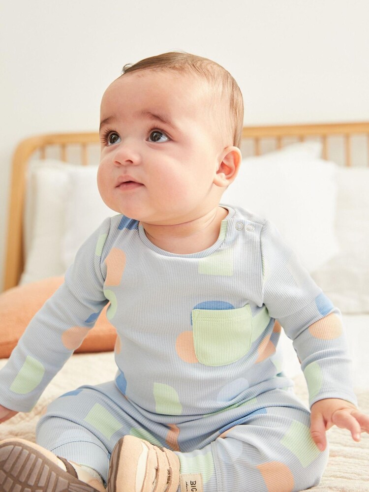 Petrolblau/Abstrakt - Baby T-Shirts und Leggings Set 6er Packung - Bild 2 von 11