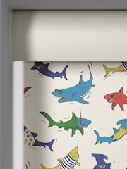 Cath Kidston Cream Kids Summer Sharks Made To Measure Roller Blinds - Image 3 of 6