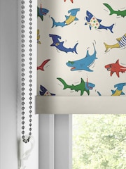 Cath Kidston Cream Kids Summer Sharks Made To Measure Roller Blinds - Image 4 of 6