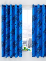 Catherine Lansfield Black Game Over Eyelet Curtains - Image 3 of 4