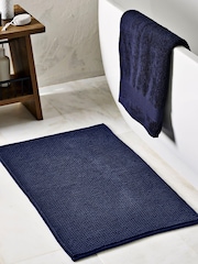 Navy Blue Bobble Bath Mat - Image 1 of 5