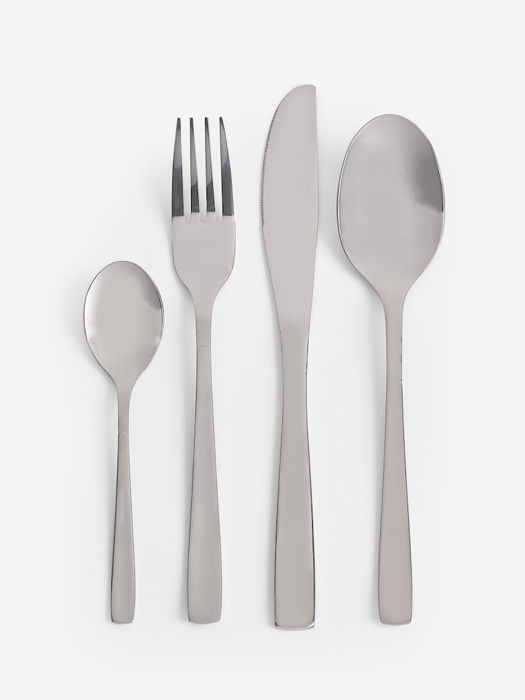 Silver 32pc Moderna Stainless Steel Cutlery Set - Image 2 of 2