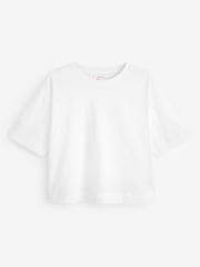 White Boxy Relaxed Fit T-Shirt - Image 4 of 4