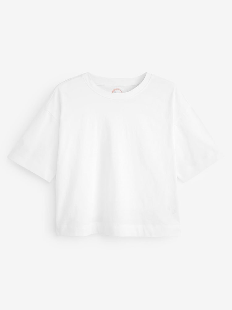 White Boxy Relaxed Fit T-Shirt - Image 4 of 4
