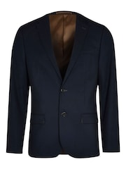 Синий - саржевой пиджак скинни River Island - Изображение 5 из 5