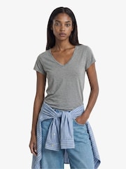 Plateado - Superdry Camiseta bordada con cuello en V bordada en - Imagen 2 de 6