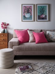 Fuchsia Pink 59 x 59cm Soft Velour Cushion - Image 2 of 6