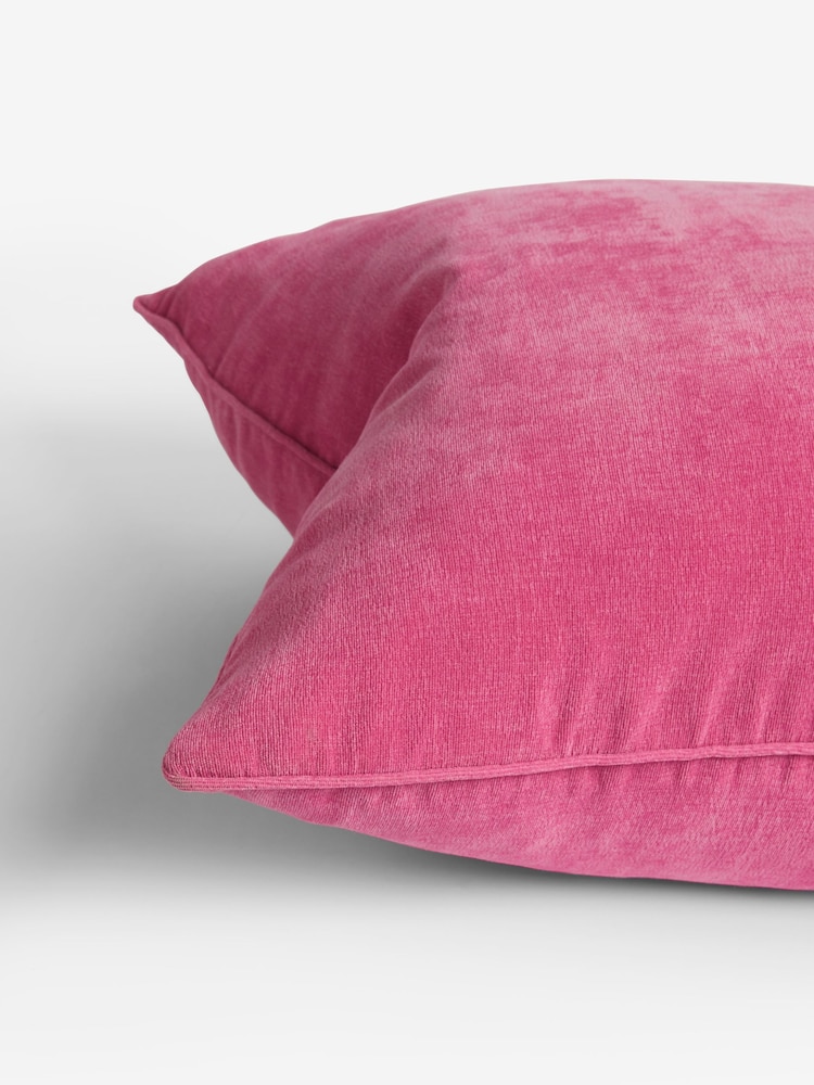 Fuchsia Pink 59 x 59cm Soft Velour Cushion - Image 6 of 6