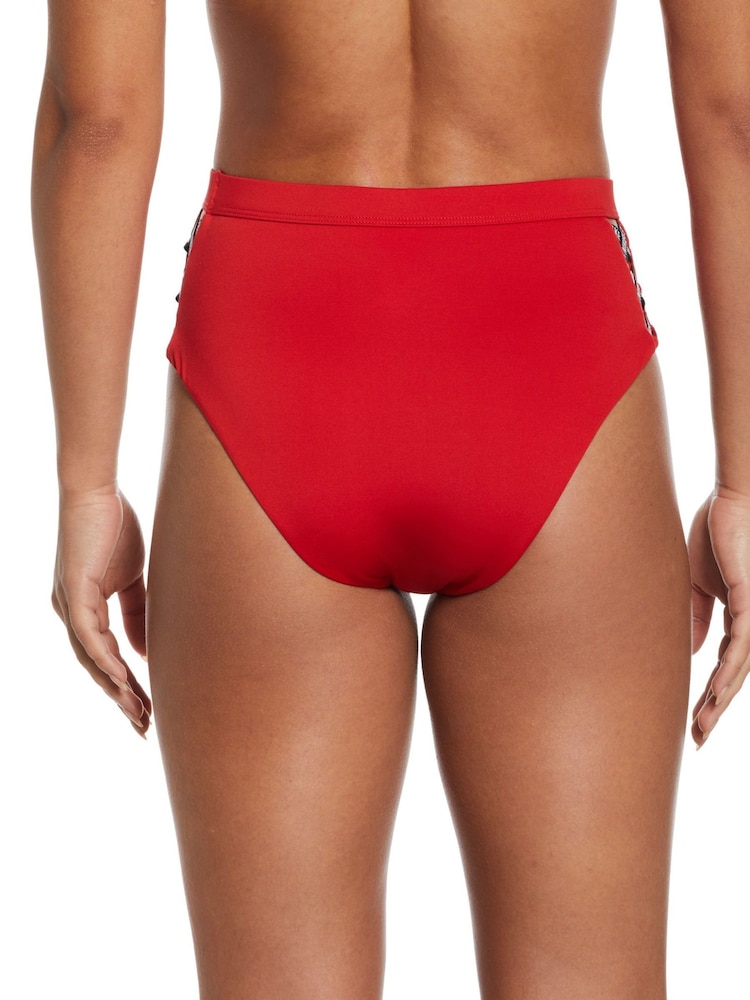 Nike Red Sneakerkini High Waisted Bikini Bottoms - Image 2 of 4
