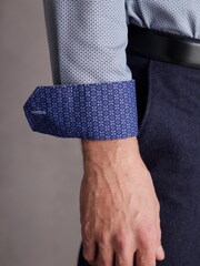 Grey Regular Fit Single Cuff Signature Trimmed Shirt - Image 4 of 6