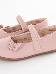 Pink Standard Fit (F) Butterfly Mary Jane Shoes - Image 3 of 10