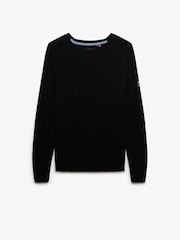 Superdry Black Slouchy Cable Knit Jumper - Image 5 of 6