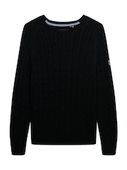 Superdry Black Slouchy Cable Knit Jumper - Image 6 of 6
