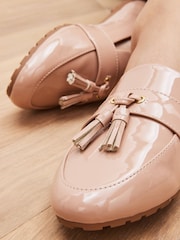 Nude Cream Regular/Wide Fit Forever Comfort® Cleated Tassel Loafers - Image 2 of 6