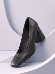 Black Forever Comfort® With Motionflex Square Toe Block Heel Shoes - Image 3 of 8
