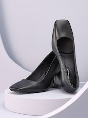 Black Forever Comfort® With Motionflex Square Toe Block Heel Shoes - Image 7 of 8
